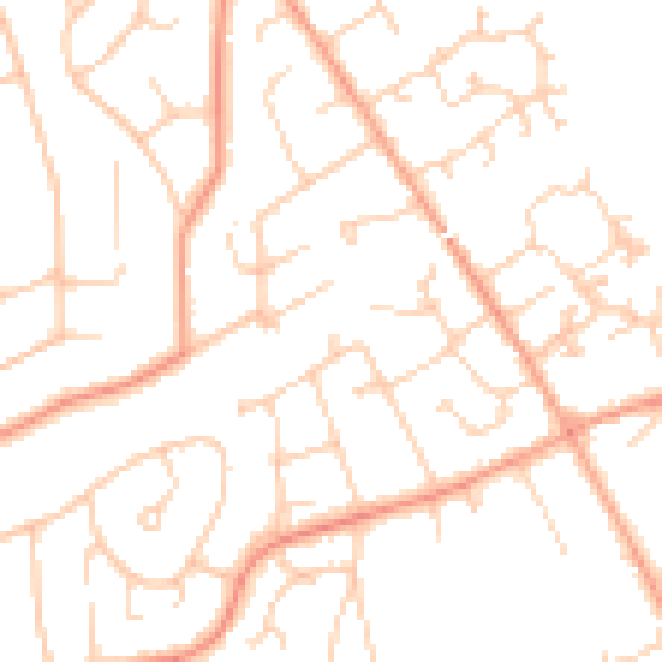 Daytime road noise heatmap for BH25 5BG