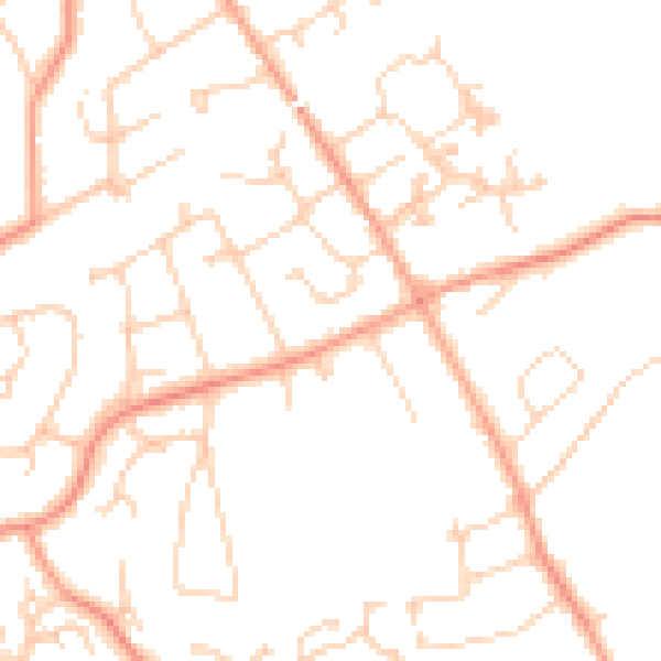 Daytime road noise heatmap for BH25 5BL
