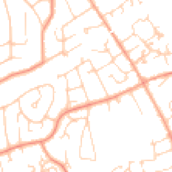 Daytime road noise heatmap for BH25 5BQ