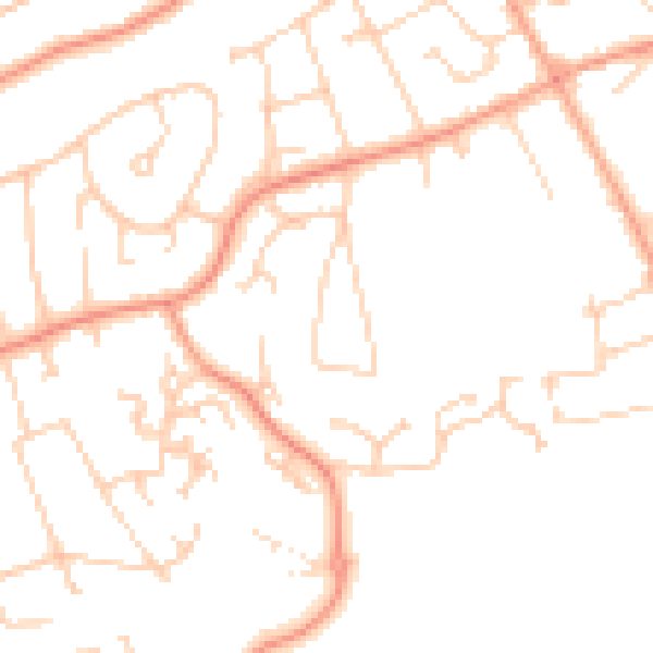 Daytime road noise heatmap for BH25 5BU
