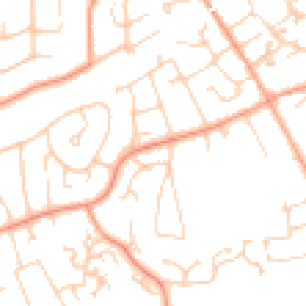 Daytime road noise heatmap for BH25 5BW