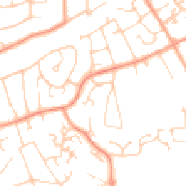 Daytime road noise heatmap for BH25 5BX