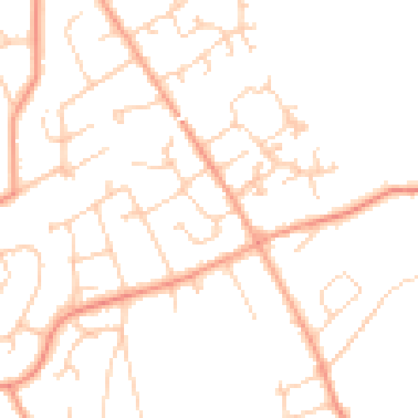 Daytime road noise heatmap for BH25 5DA