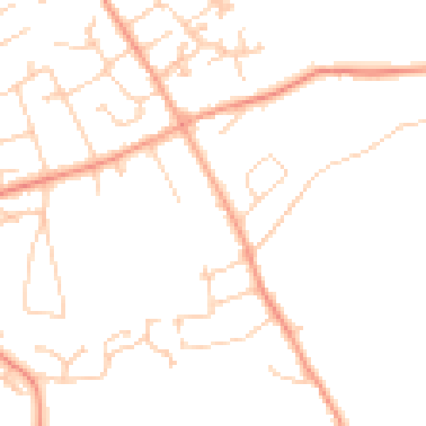 Daytime road noise heatmap for BH25 5DD