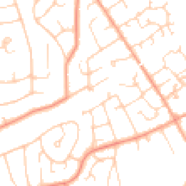 Daytime road noise heatmap for BH25 5DE