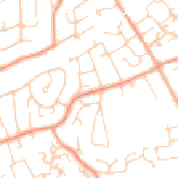 Daytime road noise heatmap for BH25 5DF