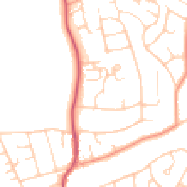 Daytime road noise heatmap for BH25 5HN