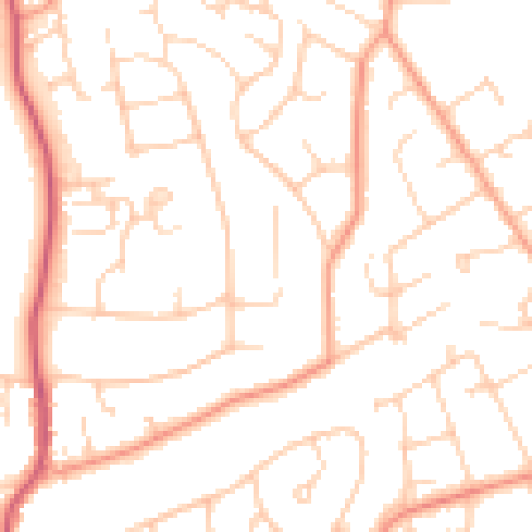 Daytime road noise heatmap for BH25 5HS