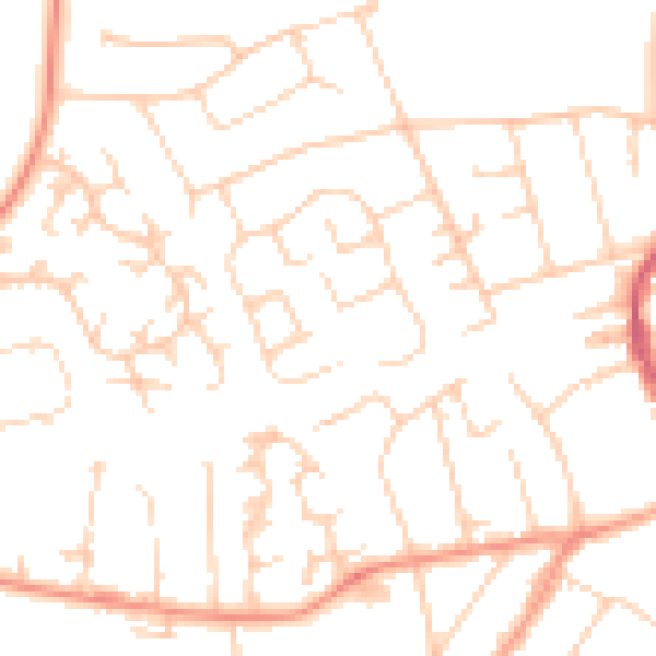 Daytime road noise heatmap for BH25 5LF