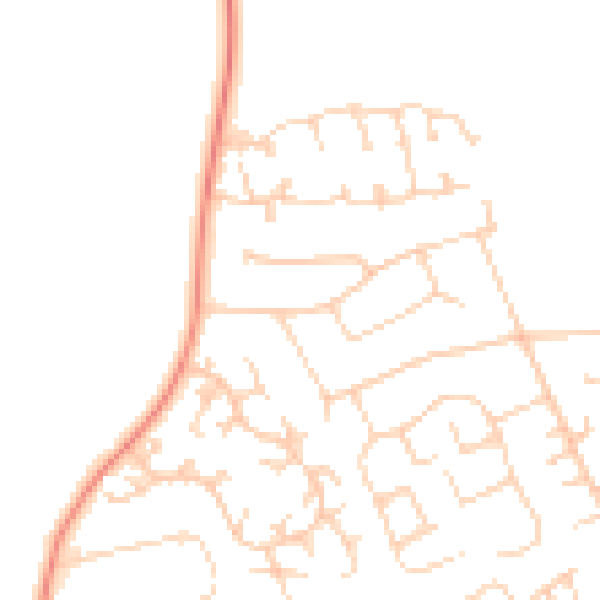 Daytime road noise heatmap for BH25 5NB