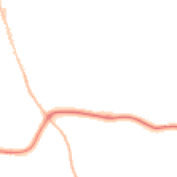 Night-time road noise heatmap for BH25 5PF