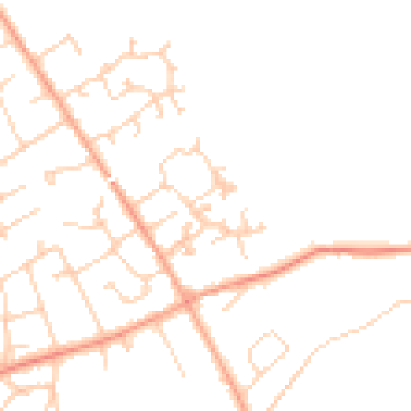 Daytime road noise heatmap for BH25 5XS