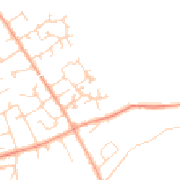 Daytime road noise heatmap for BH25 5XY