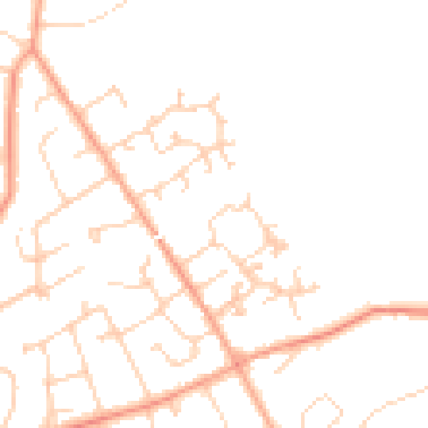 Daytime road noise heatmap for BH25 5YD