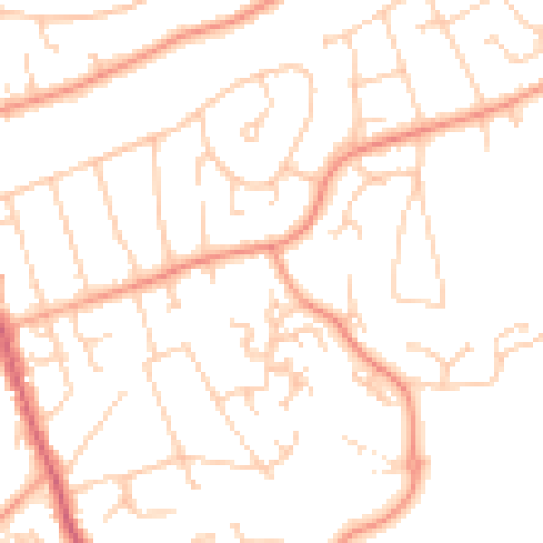 Daytime road noise heatmap for BH25 6BE
