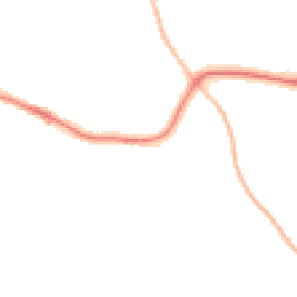 Night-time road noise heatmap for BH25 6HH