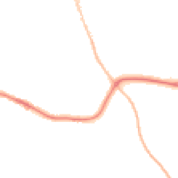Night-time road noise heatmap for BH25 6NX
