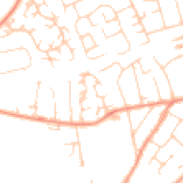 Daytime road noise heatmap for BH25 6SS