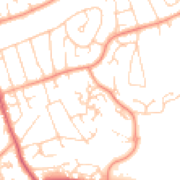 Daytime road noise heatmap for BH25 6TS