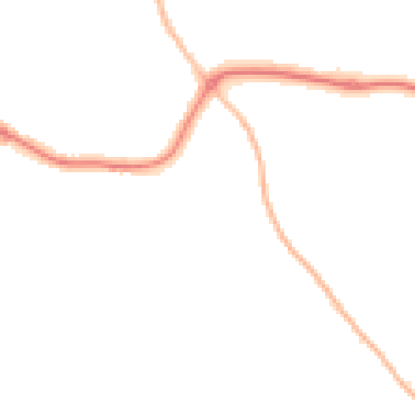 Night-time road noise heatmap for BH25 7AA