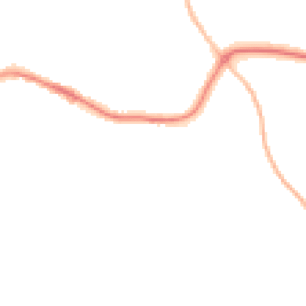 Night-time road noise heatmap for BH25 7BQ