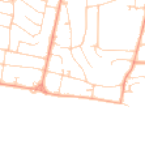 Daytime road noise heatmap for BH25 7DR