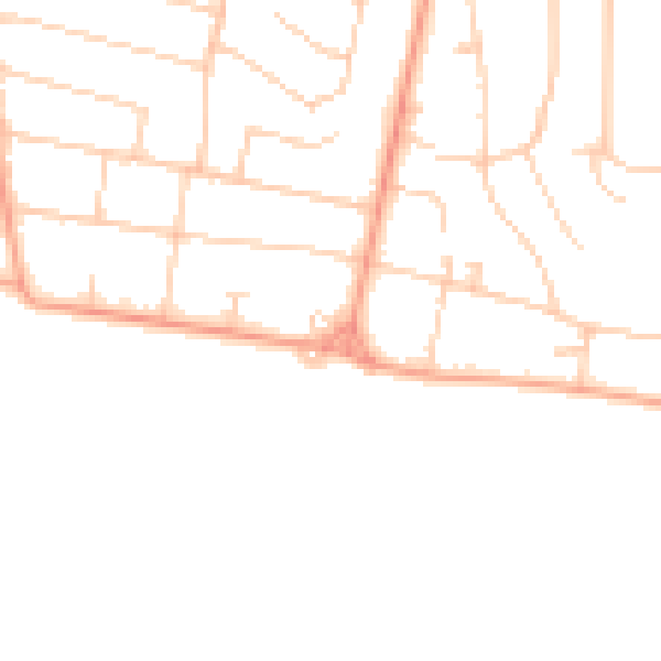 Daytime road noise heatmap for BH25 7EB
