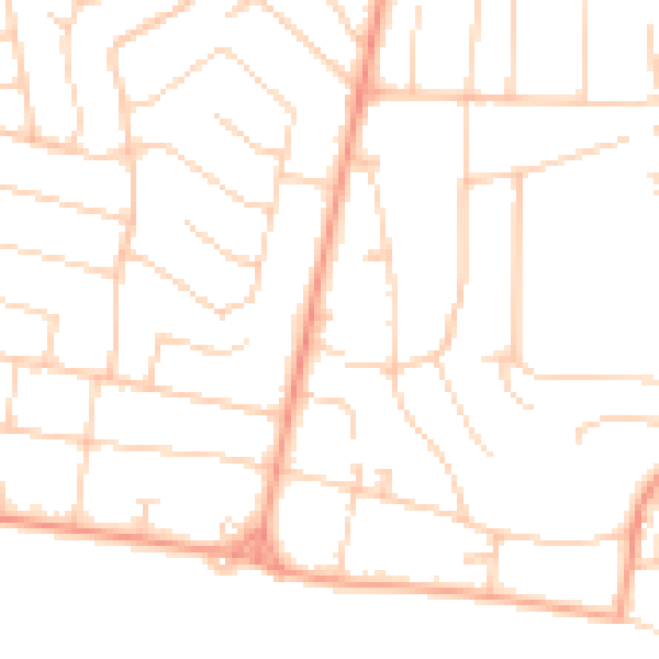 Daytime road noise heatmap for BH25 7EU