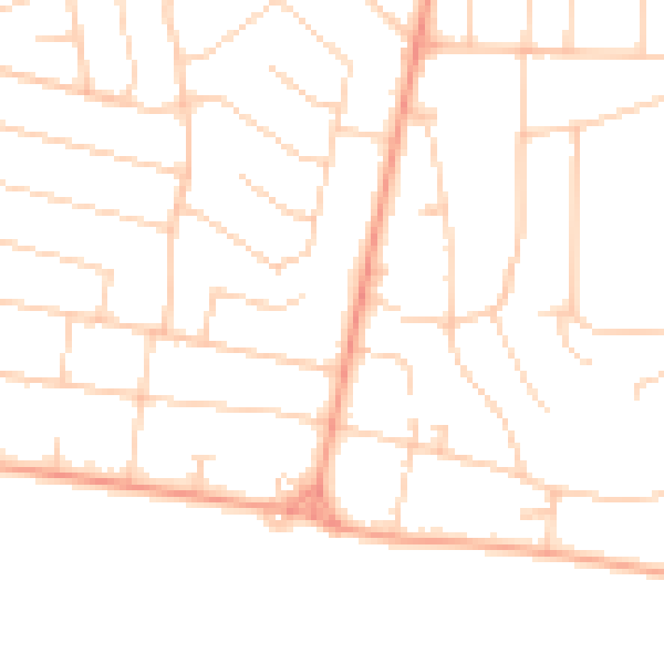 Daytime road noise heatmap for BH25 7HT