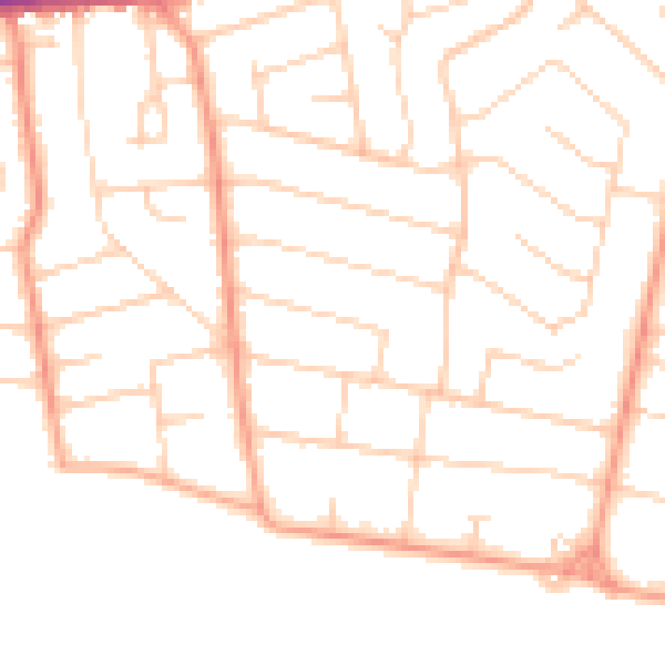 Daytime road noise heatmap for BH25 7NJ