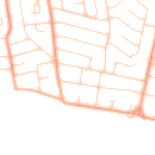 Daytime road noise heatmap for BH25 7NS