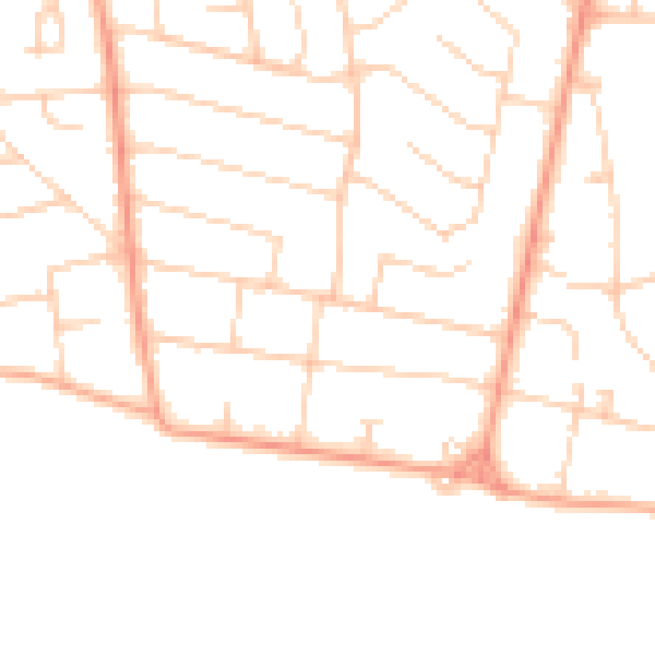 Daytime road noise heatmap for BH25 7NT