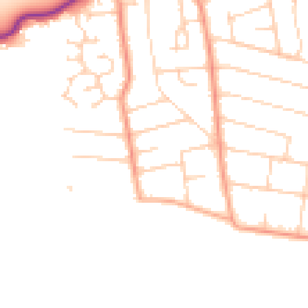 Daytime road noise heatmap for BH25 7PE