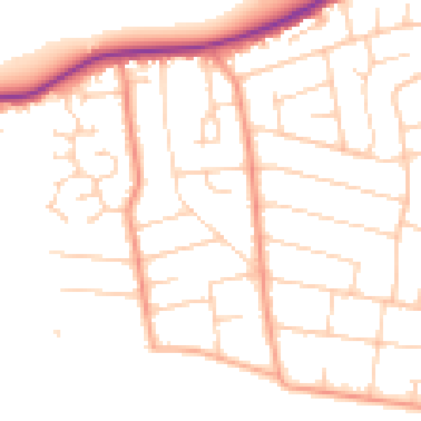 Daytime road noise heatmap for BH25 7PR