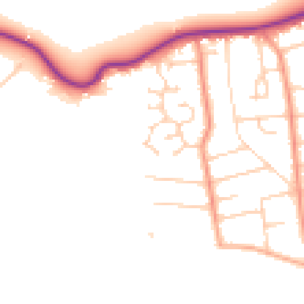Daytime road noise heatmap for BH25 7TH