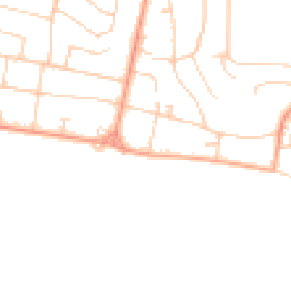 Daytime road noise heatmap for BH25 7TQ