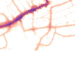 Daytime road noise heatmap for BH5 1AQ