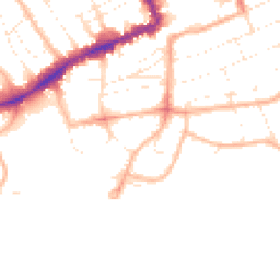 Daytime road noise heatmap for BH5 1BE