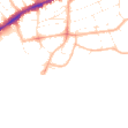 Daytime road noise heatmap for BH5 1BJ