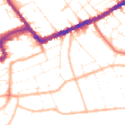 Daytime road noise heatmap for BH5 1HN