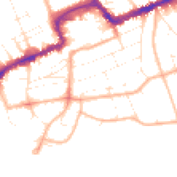 Daytime road noise heatmap for BH5 1HR