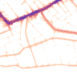 Daytime road noise heatmap for BH5 1LS