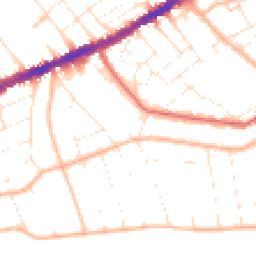Daytime road noise heatmap for BH5 1LU