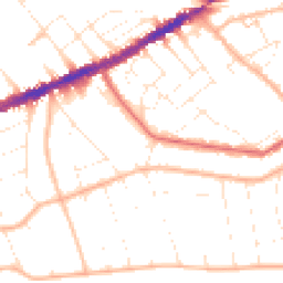 Daytime road noise heatmap for BH5 1NF