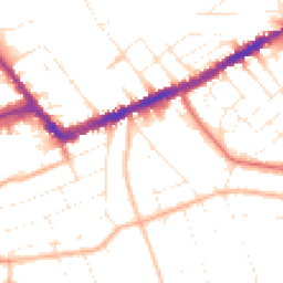 Daytime road noise heatmap for BH5 1NP