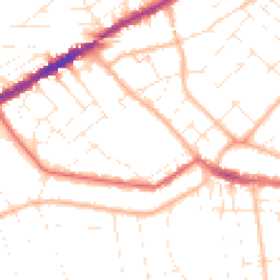 Daytime road noise heatmap for BH5 2AS