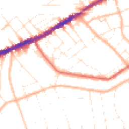 Daytime road noise heatmap for BH5 2AU