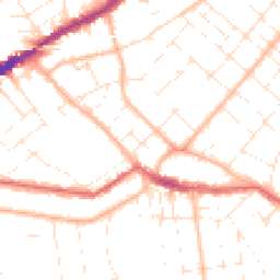 Daytime road noise heatmap for BH5 2BW