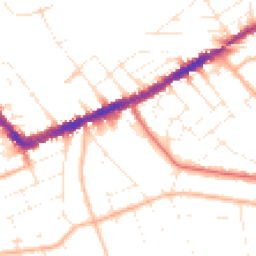 Daytime road noise heatmap for BH5 2BX