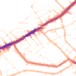 Daytime road noise heatmap for BH5 2JJ